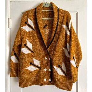 Vintage Handmade Cowichan-Style Cardigan